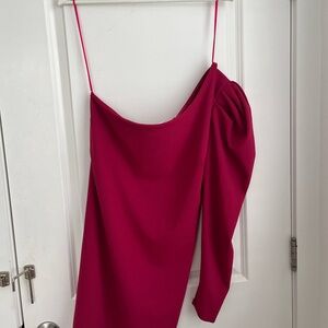 One-Shoulder Pink Dress